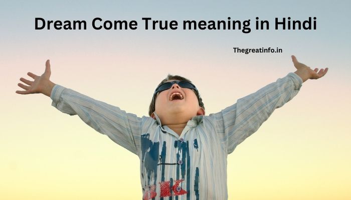 Dream Come True meaning in Hindi